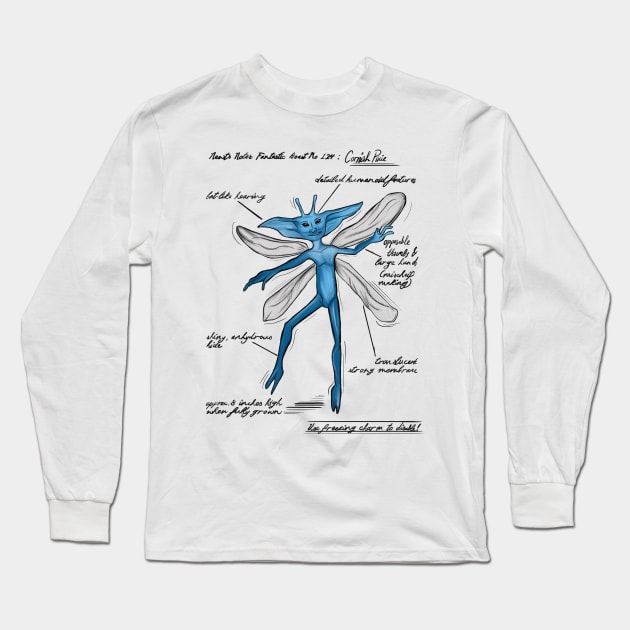 Cornish Pixie Long Sleeve T-Shirt by sophiedesigns